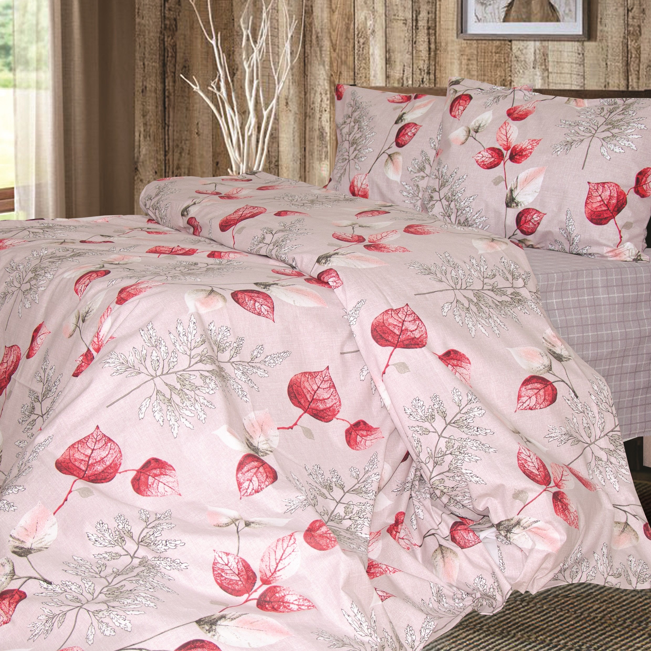 Комплект постельного белья Ярослав Ранфорс евро розовый (38082_R124) - фото 1