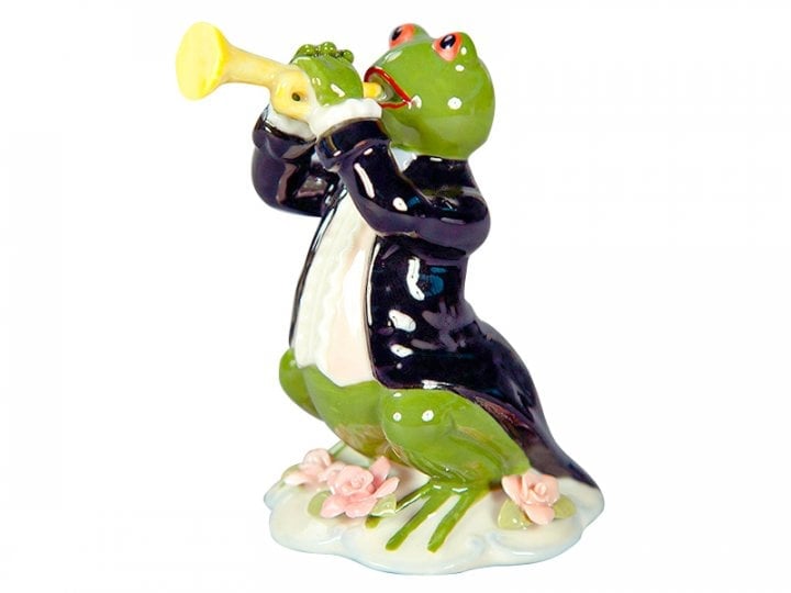 Декоративная фигурка Lefard Лягушка с трубой, 10х7х11 см (461-216) - фото 1