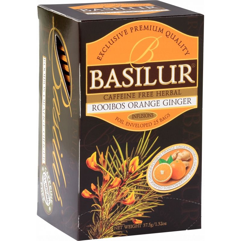 Чай Basilur Ройбуш апельсин-імбир, 25 пакетиків (896899) - фото 2
