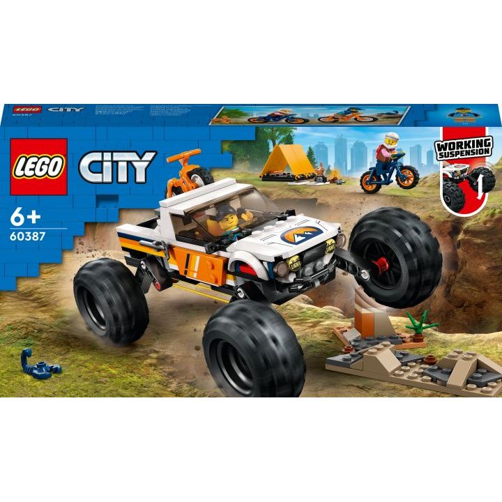 Конструктор LEGO City Пригоди на позашляховику 4x4, 252 деталей (60387) - фото 1
