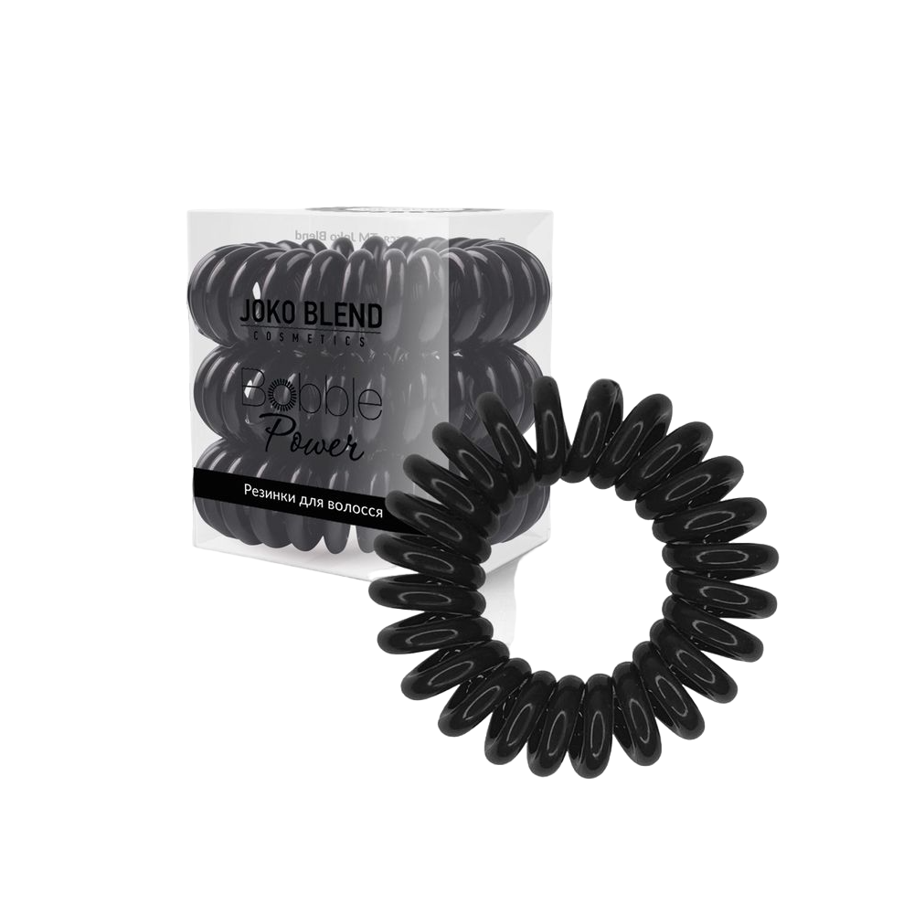 Набор резинок для волос Joko Blend Power Bobble Black, черный, 3 шт. - фото 1