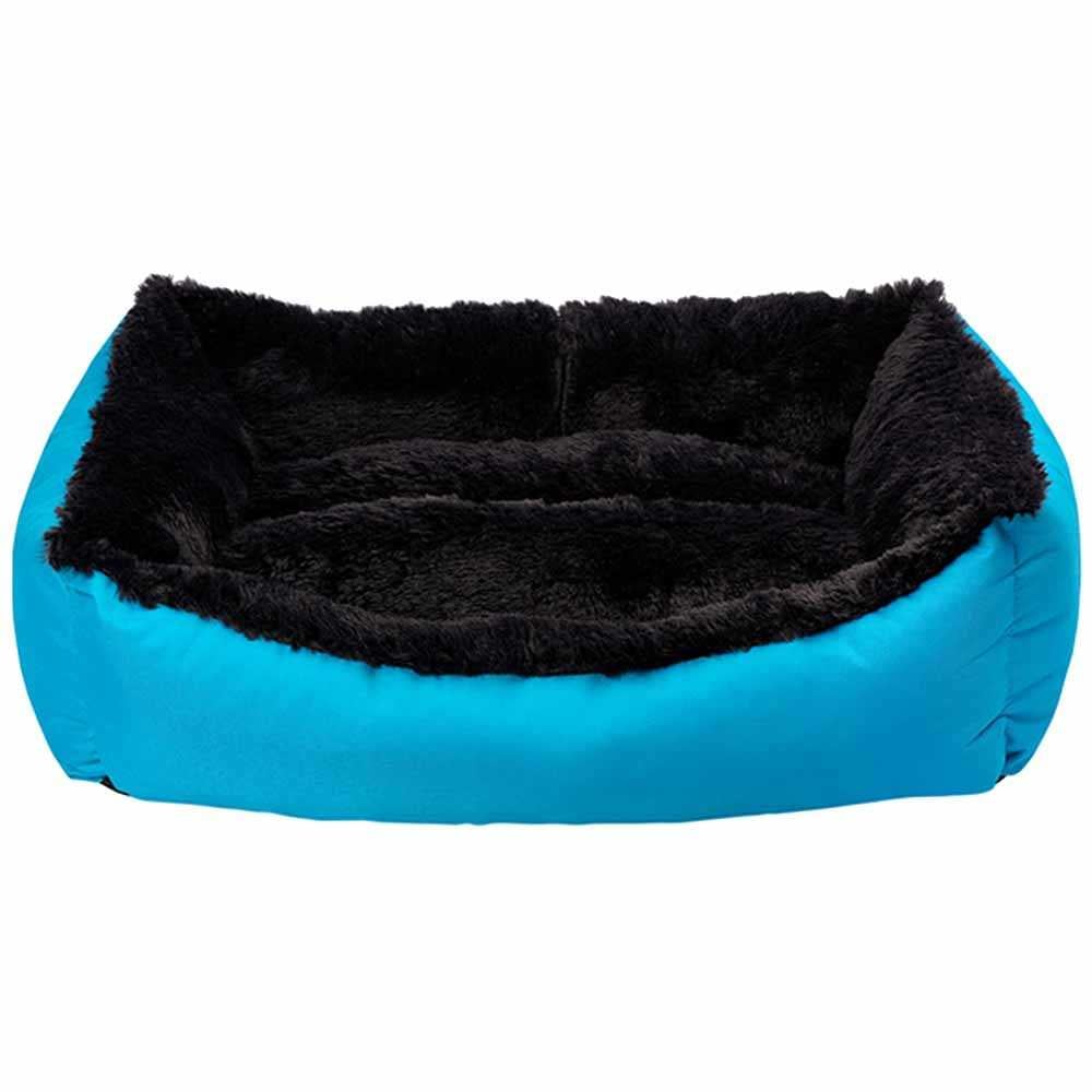Лежак для животных Milord Jellybean, прямоугольный, голубой с черным, размер S (VR02//0939) - фото 1