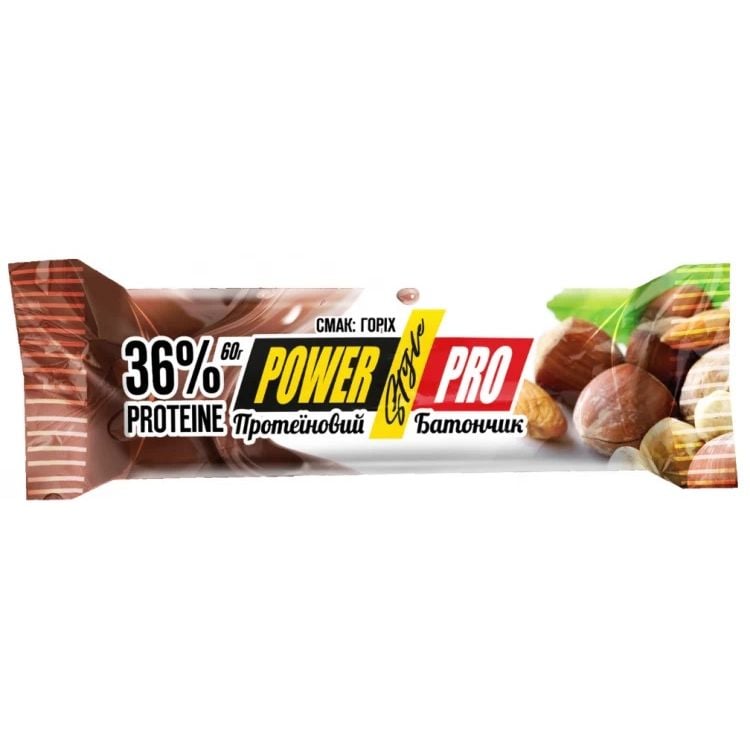 Протеїновий батончик Power Pro горіх Nutella 36% 60 г - фото 1