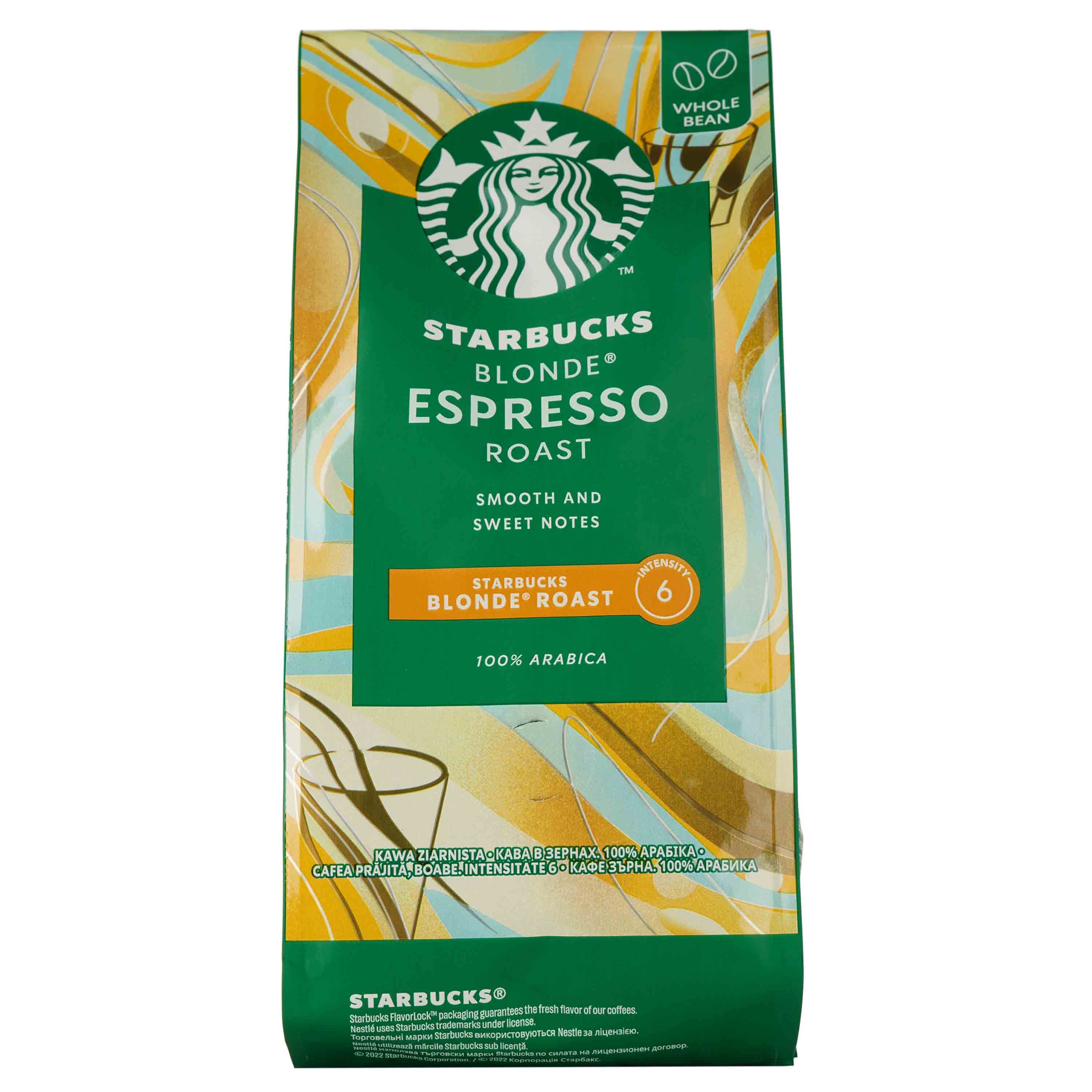 Кава в зернах Starbucks Blonde Espresso Roast арабіка 200 г - фото 1