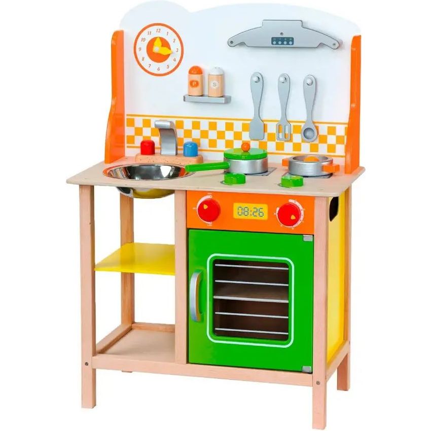 Ігровий набір Viga Toys Дитяча кухня з посудом (50957FSC) - фото 1