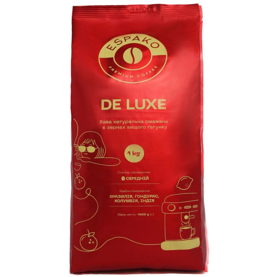 Кава в зернах Еспако De Luxe 1 кг - фото 1