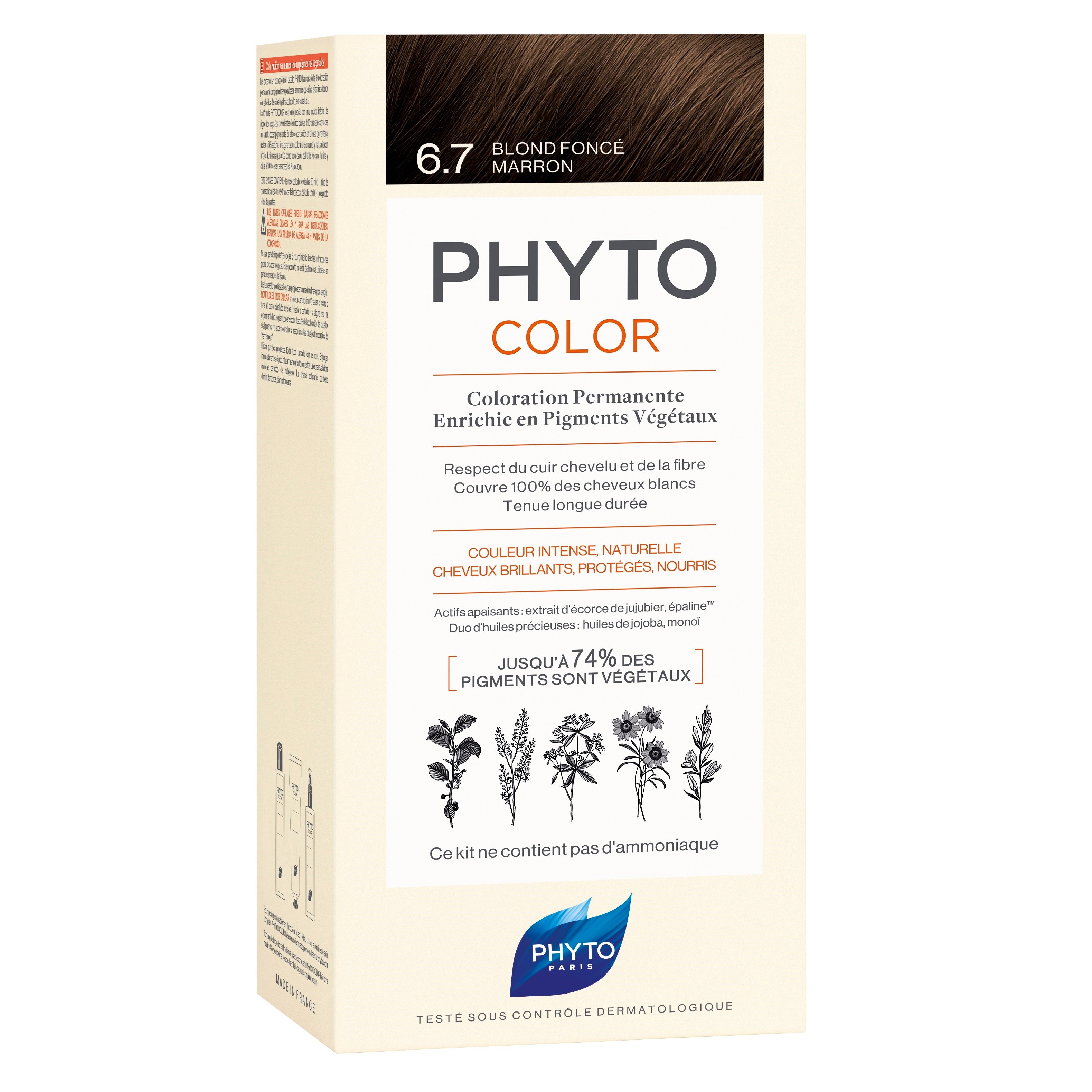 Крем-краска для волос Phyto Phytocolor, тон 6.7 (темно-русый каштановый), 112 мл (РН10025) - фото 1