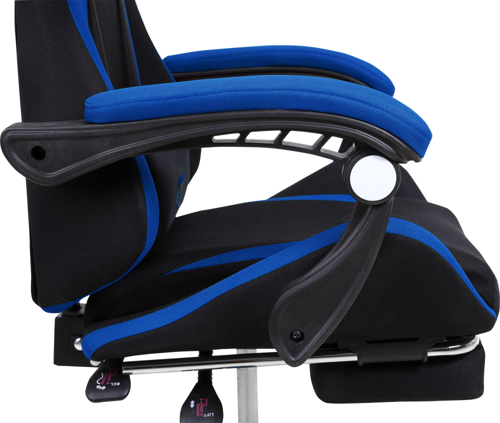 Геймерское кресло GT Racer черное с синим (X-2324 Fabric Black/Blue) - фото 7