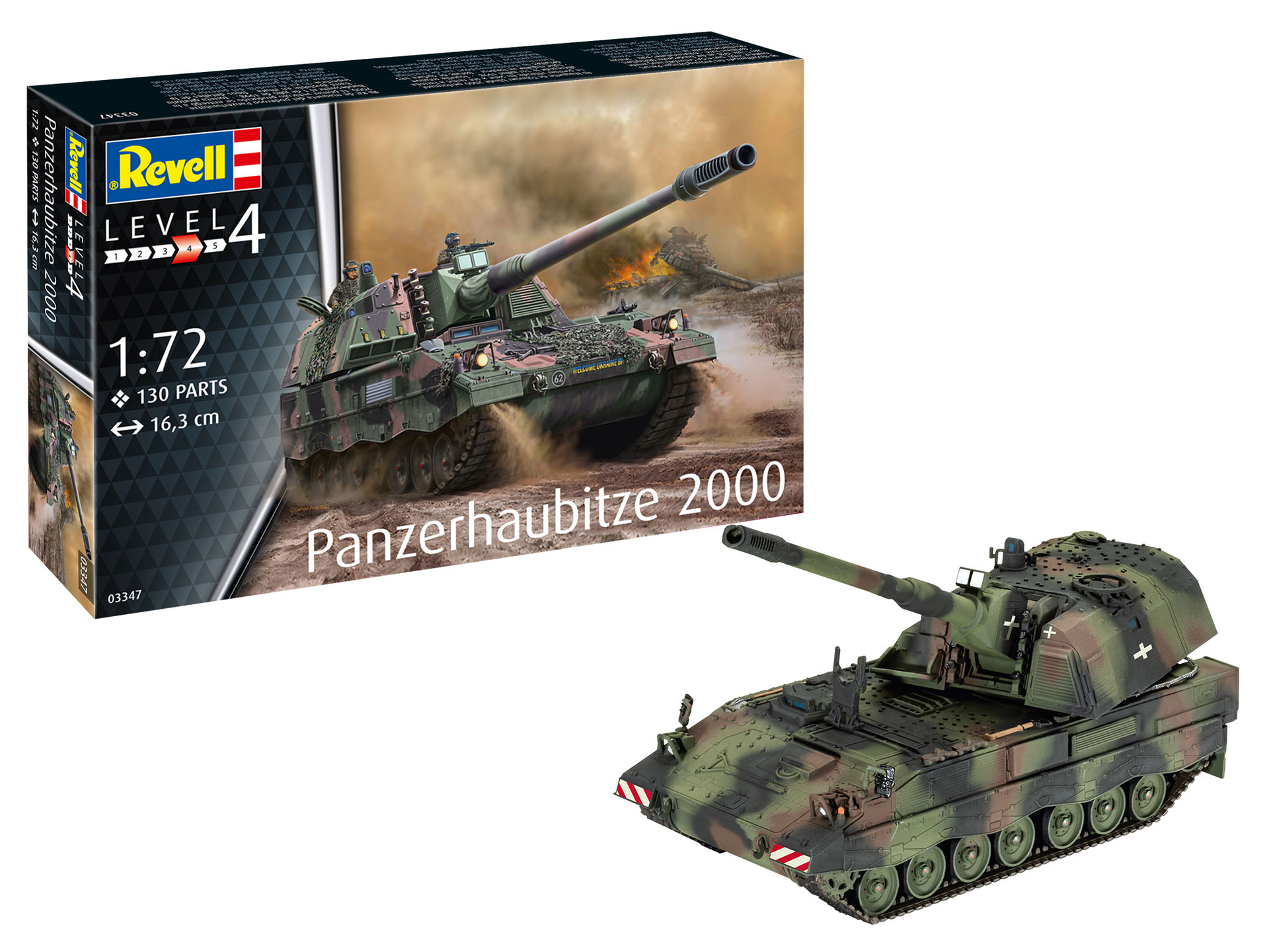 Сборная модель Revell САУ Panzerhaubitze 2000 масштаб 1:72, 130 деталей (RVL-03347) - фото 2