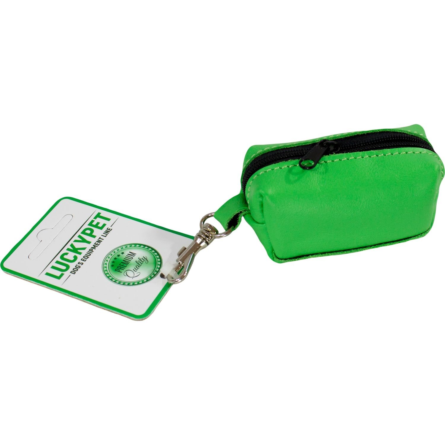 Чехол для гигиенических пакетов Lucky Pet, кожаный, зеленый - фото 1