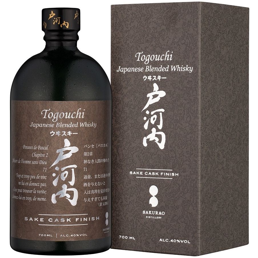 Віскі Togouchi Sake Cask Finish Blended Japanese Whisky, 40%, 0,7 л, у подарунковій упаковці - фото 1