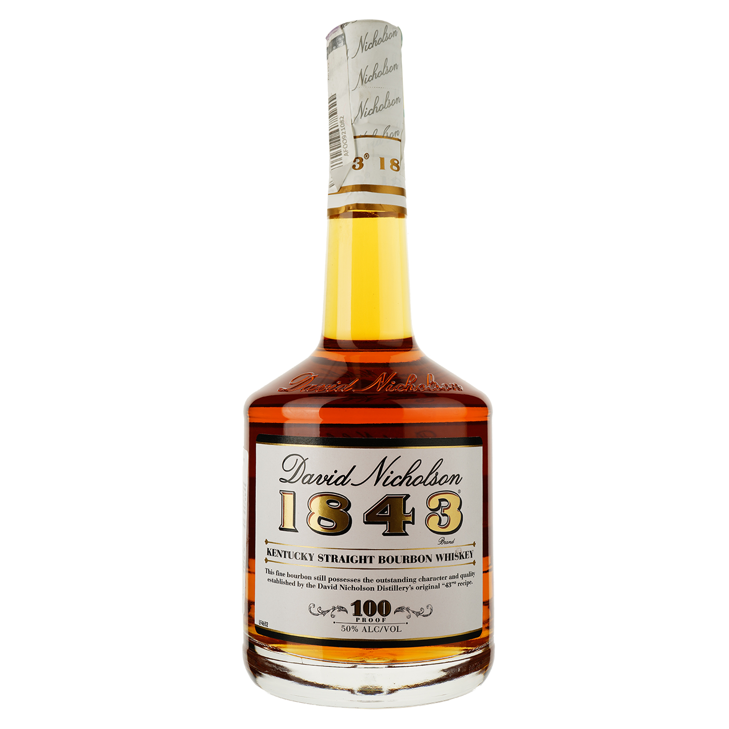 Виски David Nicholson 1843 Kentucky Straight Bourbon Whisky 50% 0.7 л - фото 1