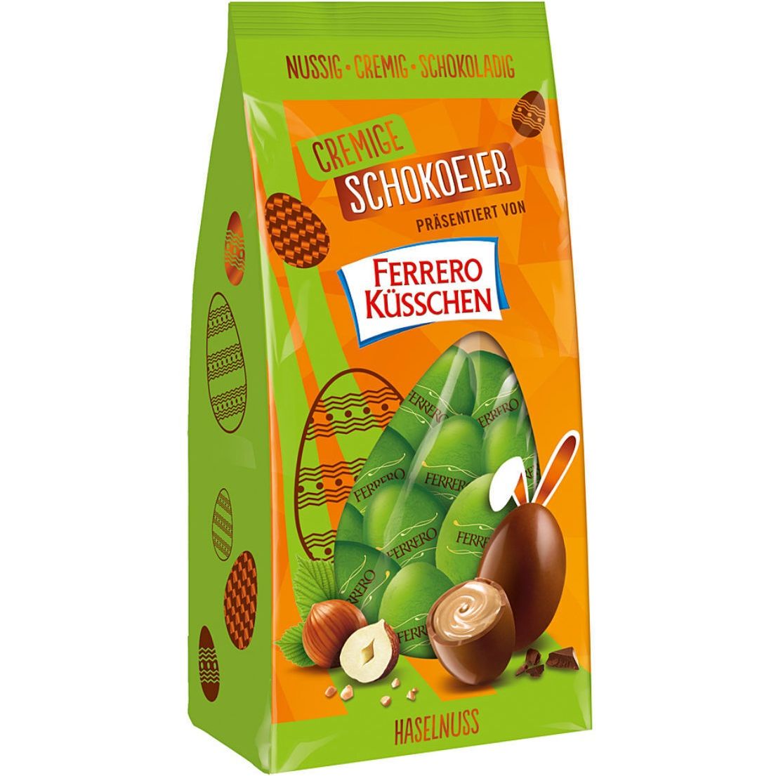 Цукерки Ferrero Kusschen Eggs Cremige Haselnuss 100 г - фото 1