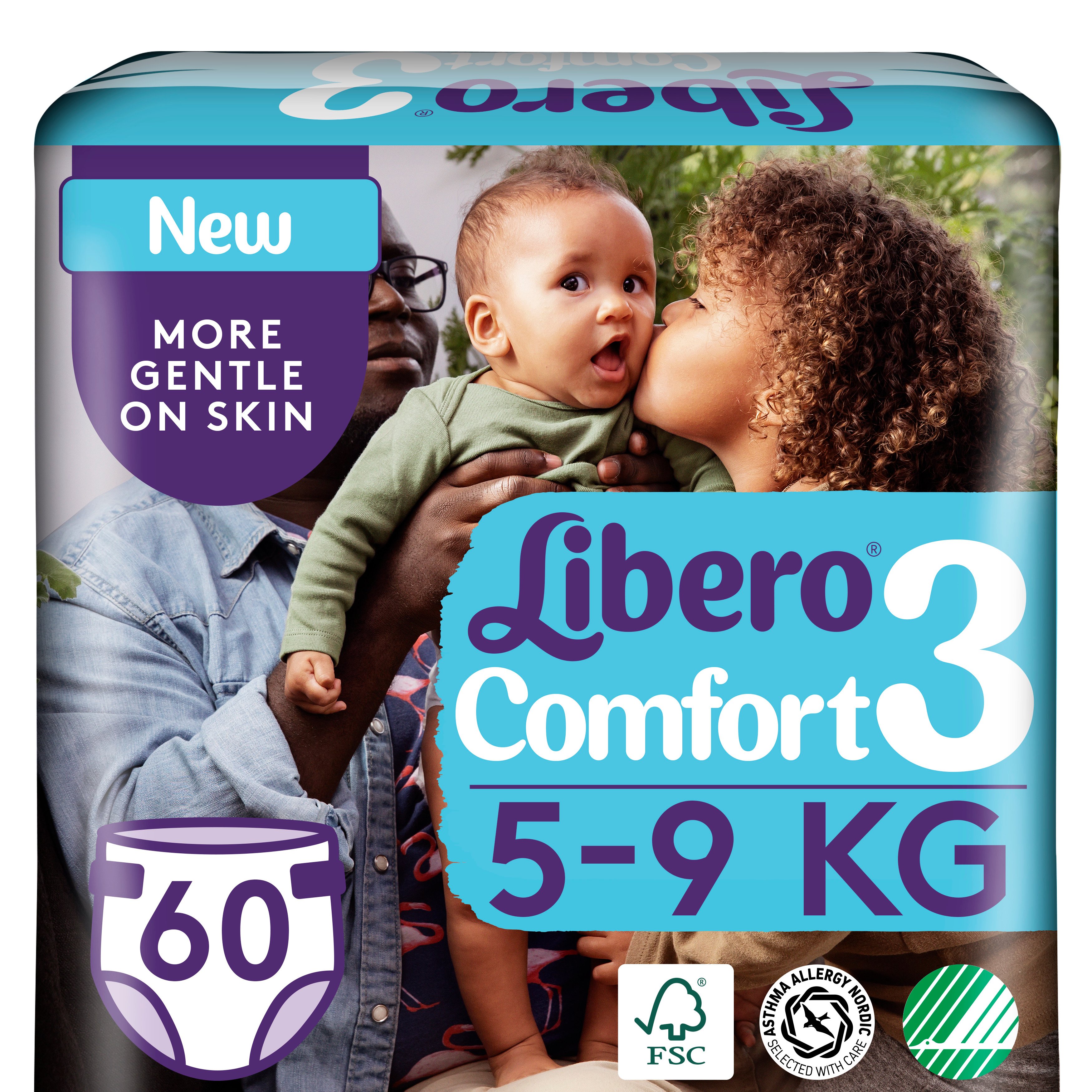 Підгузки Libero Comfort 3 (5-9 кг), 60 шт. - фото 1