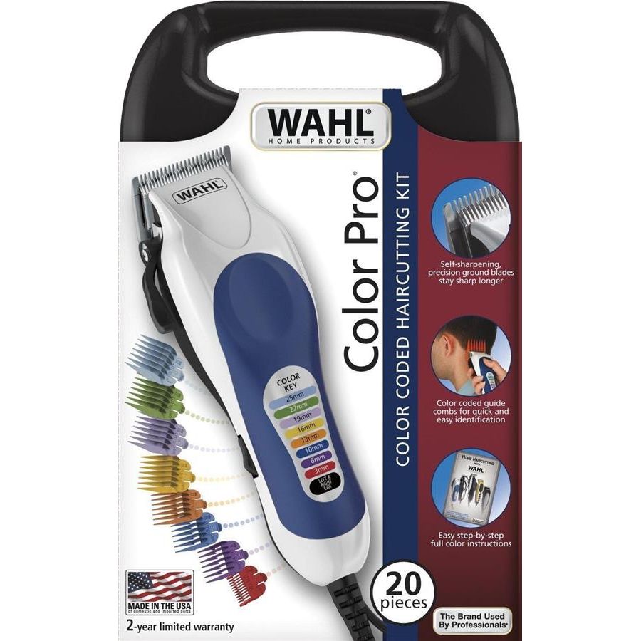 Машинка для стрижки Wahl Home Pro Deluxe 20104.0460 біло-синя - фото 1