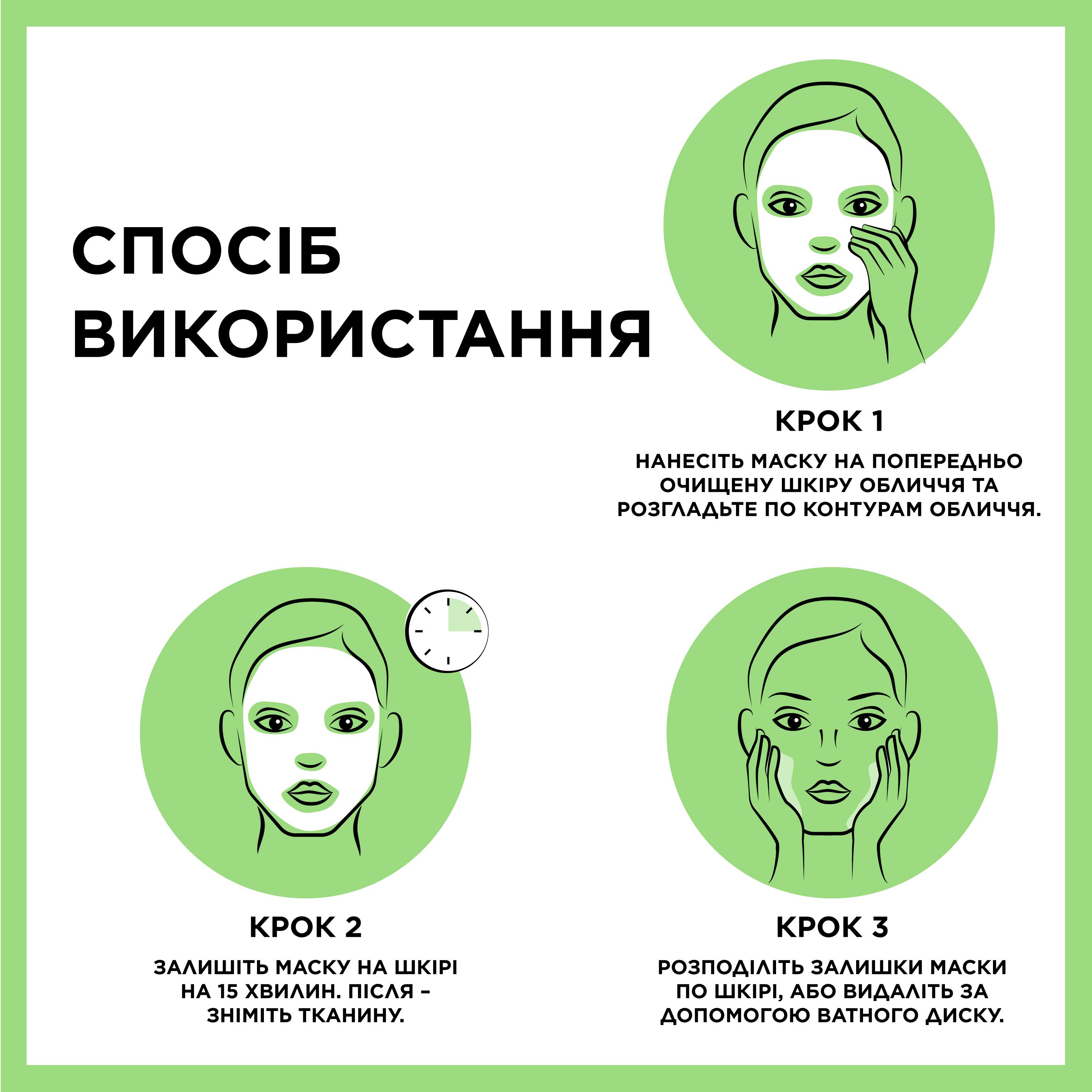 Тканевая маска для лица Garnier Skin Naturals Увлажнение и Свежесть, 32 г (C5513201) - фото 3
