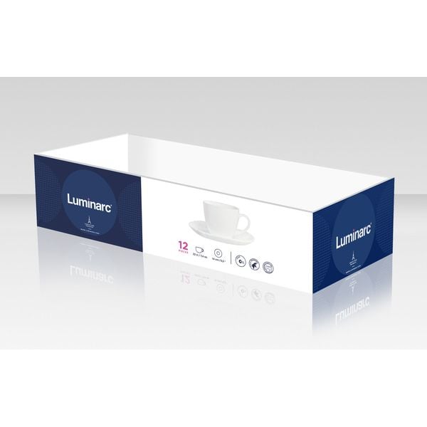 Сервиз чайный Luminarc Carine White, 6 чашек по 220 мл (Q0881) - фото 2