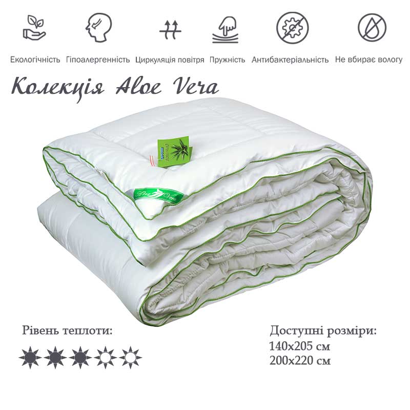 Набор силиконовый Руно Aloe Vera: одеяло 220х200 см + подушка 70х50 см, 2 шт. (925.52Aloe Vera) - фото 3