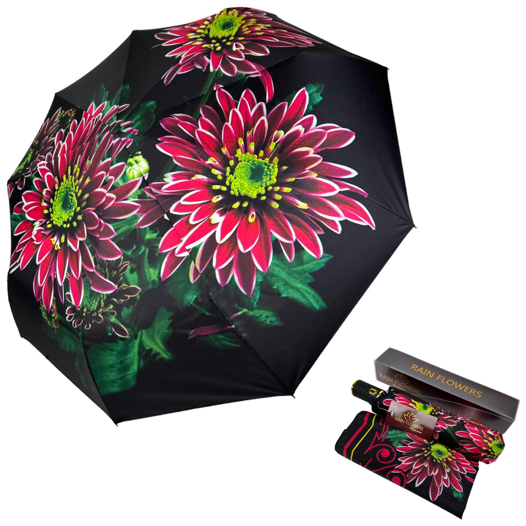 Женский складной зонтик полный автомат Rain 98 см разноцветный - фото 2