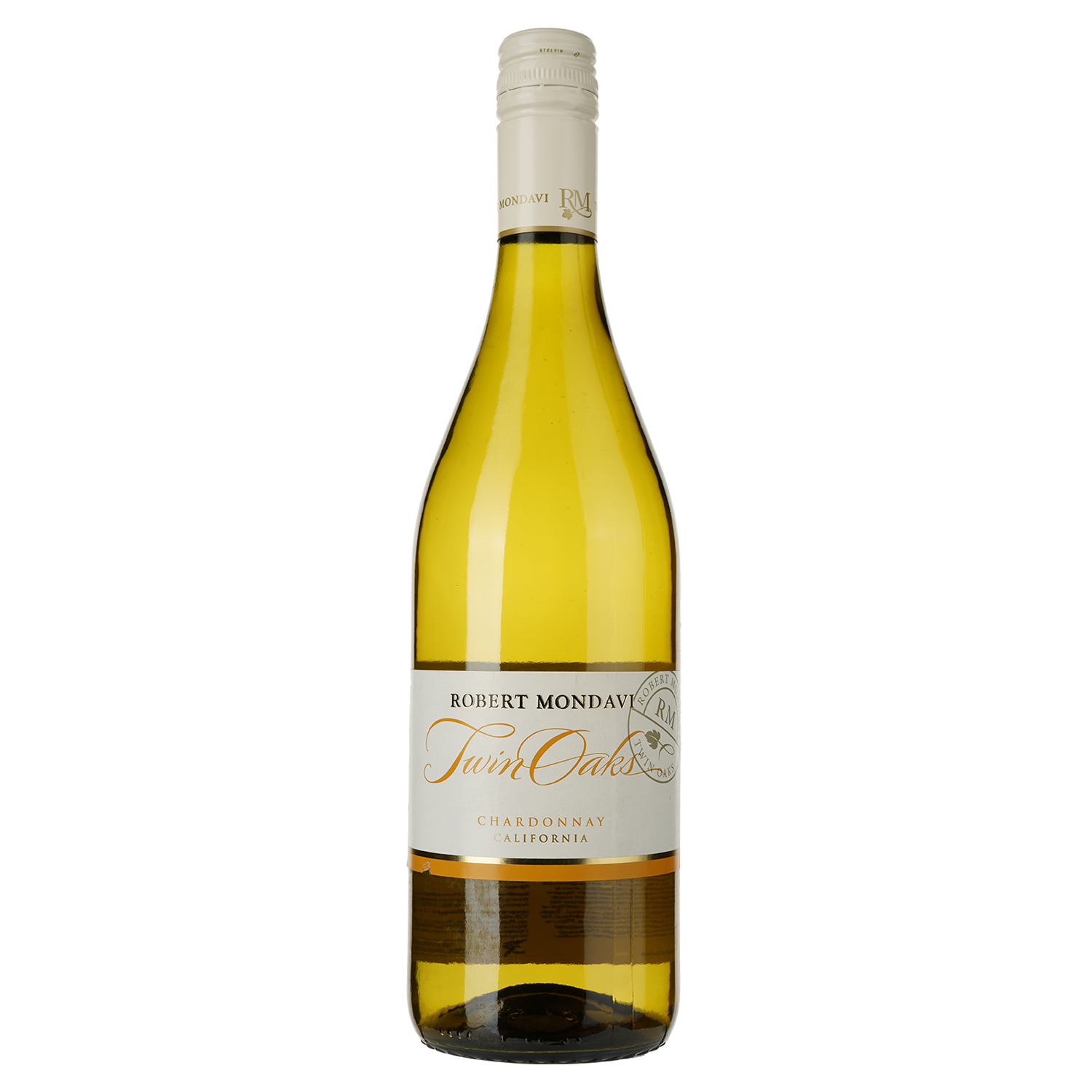 Вино Robert Mondavi Twin Oaks Chardonnay, біле, сухе, 13,5%, 0,75 л (8178) - фото 1