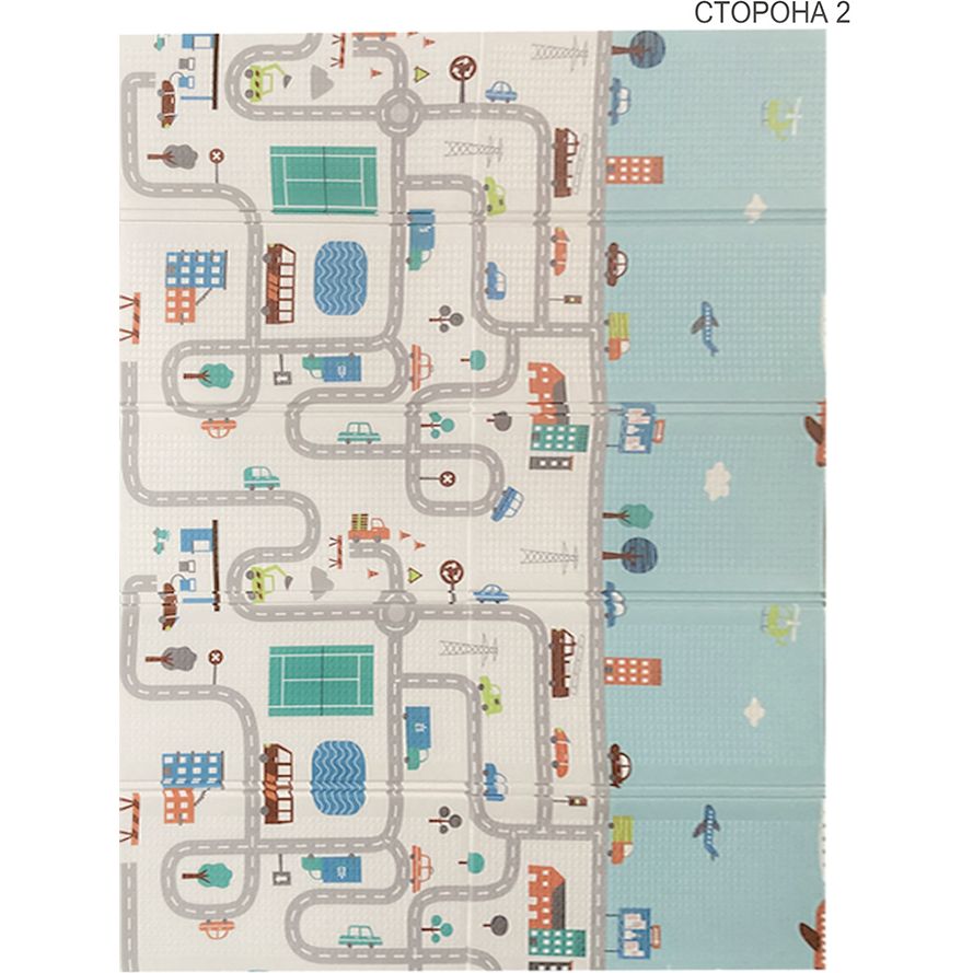 Детский коврик Poppet Экскурсия Лондон и Дорожный лабиринт двухсторонний складной 200х150x1 см (PP026-150H) - фото 3