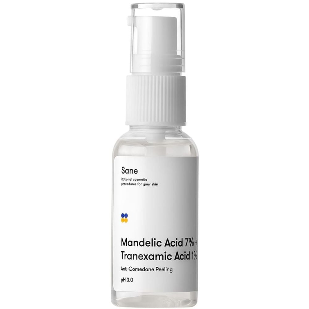 Пілінг для обличчя Sane Mandelic Acid 7% + Tranexamic Acid 1%, з мигдальною кислотою, 30 мл - фото 1