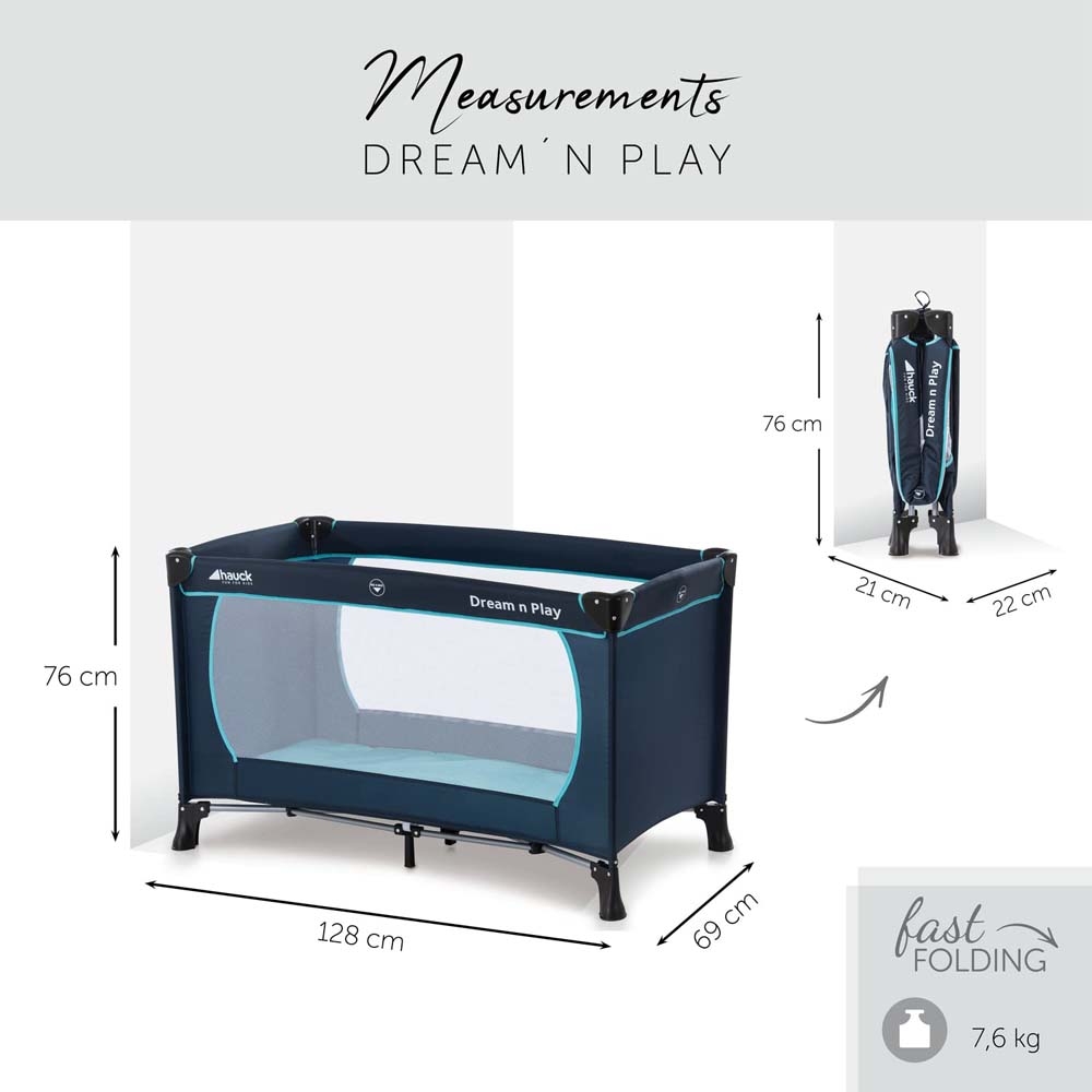 Детский манеж Hauck Dream N Play Plus Navy/Aqua - фото 4