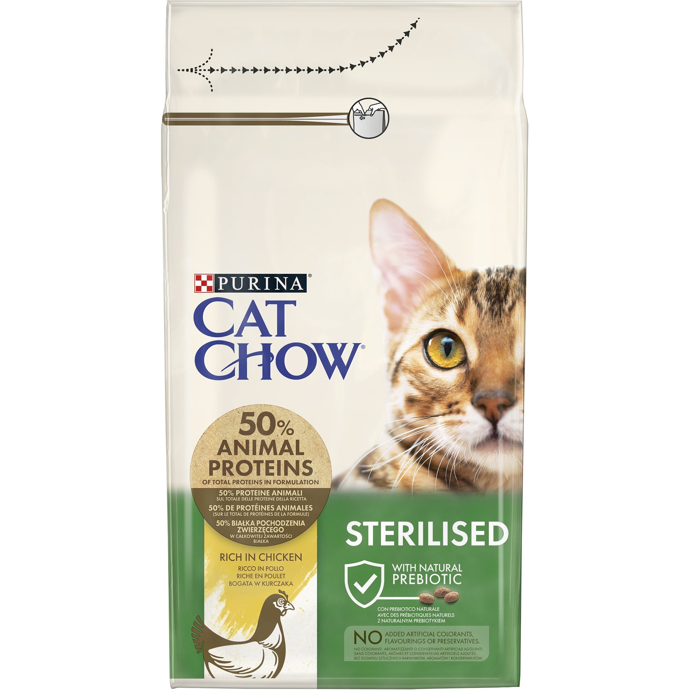 Сухой корм для стерилизованных кошек Cat Chow Sterilised с курицей 1.5 кг - фото 2