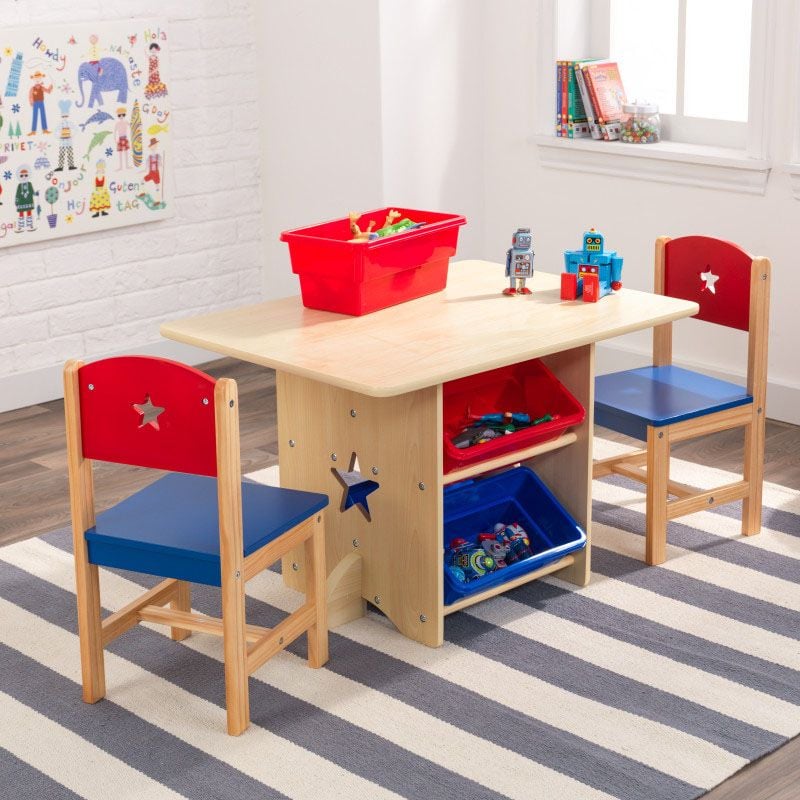 Дитячий стіл з ящиками і двома стільцями KidKraft Star Table & Chair Set (26912) - фото 2