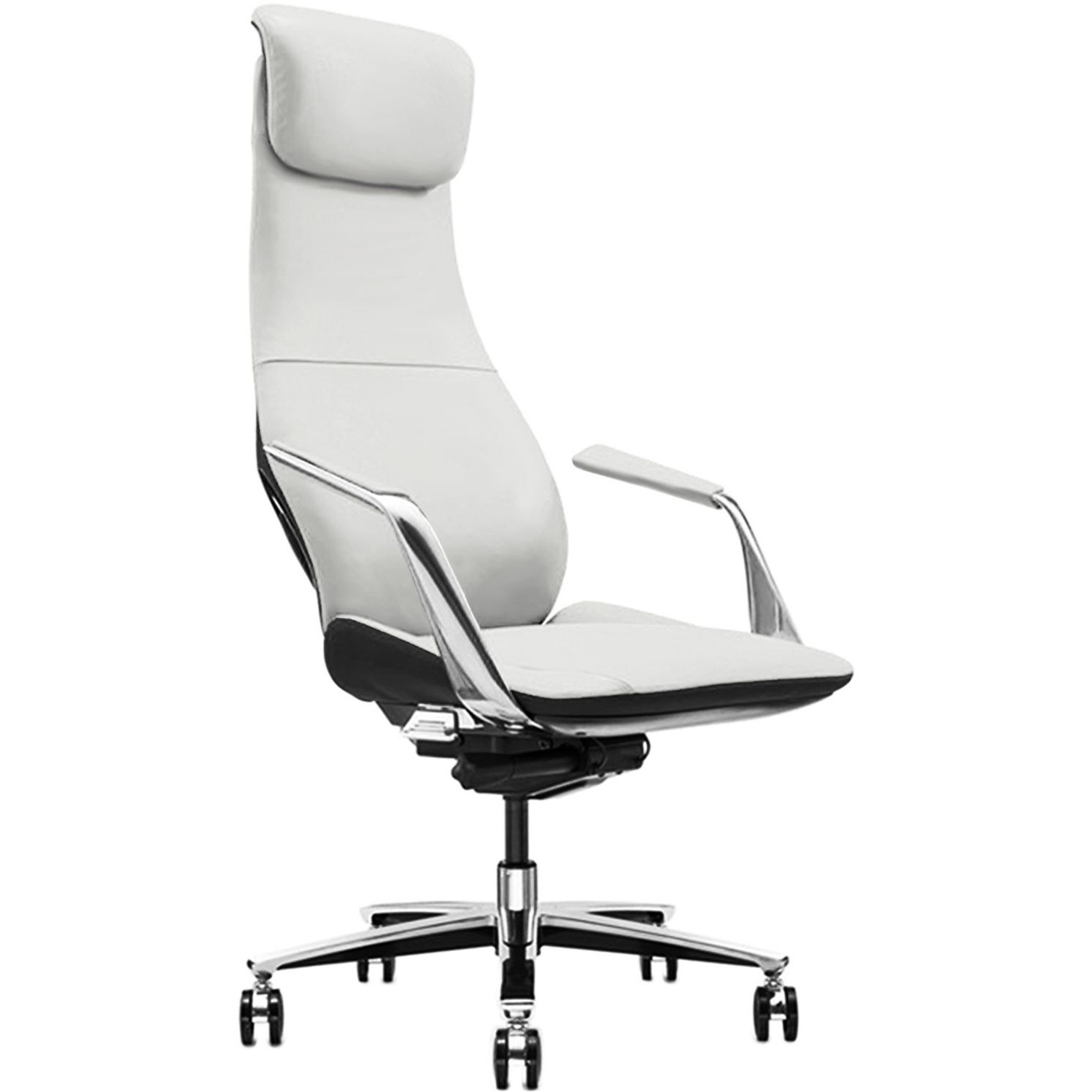 Офисное кресло GT Racer X-808 (ZP-03, ZP-01), черно-белое (X-808 White/Black (ZP-03, ZP-01)) - фото 1