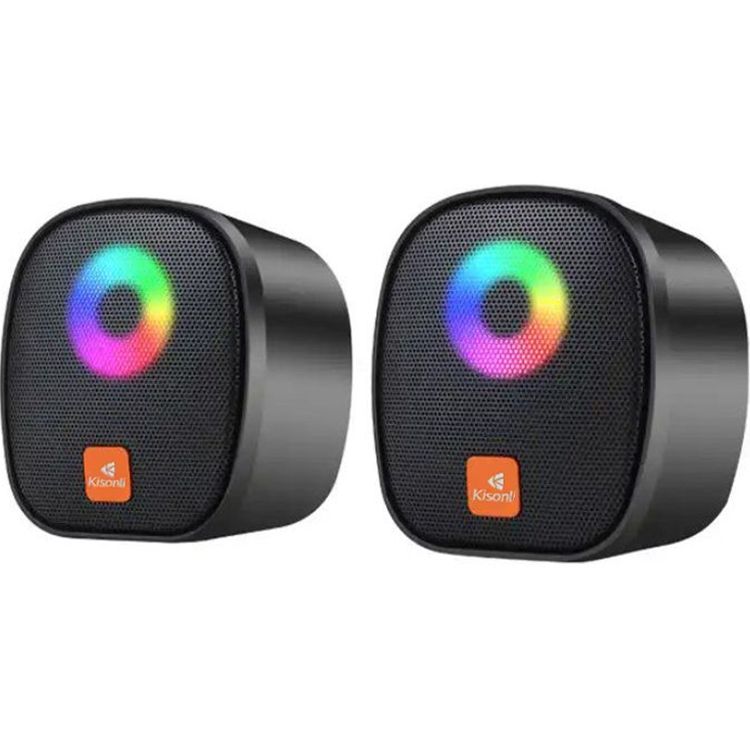 Компьютерные колонки Kisonli X11 RGB Black - фото 1