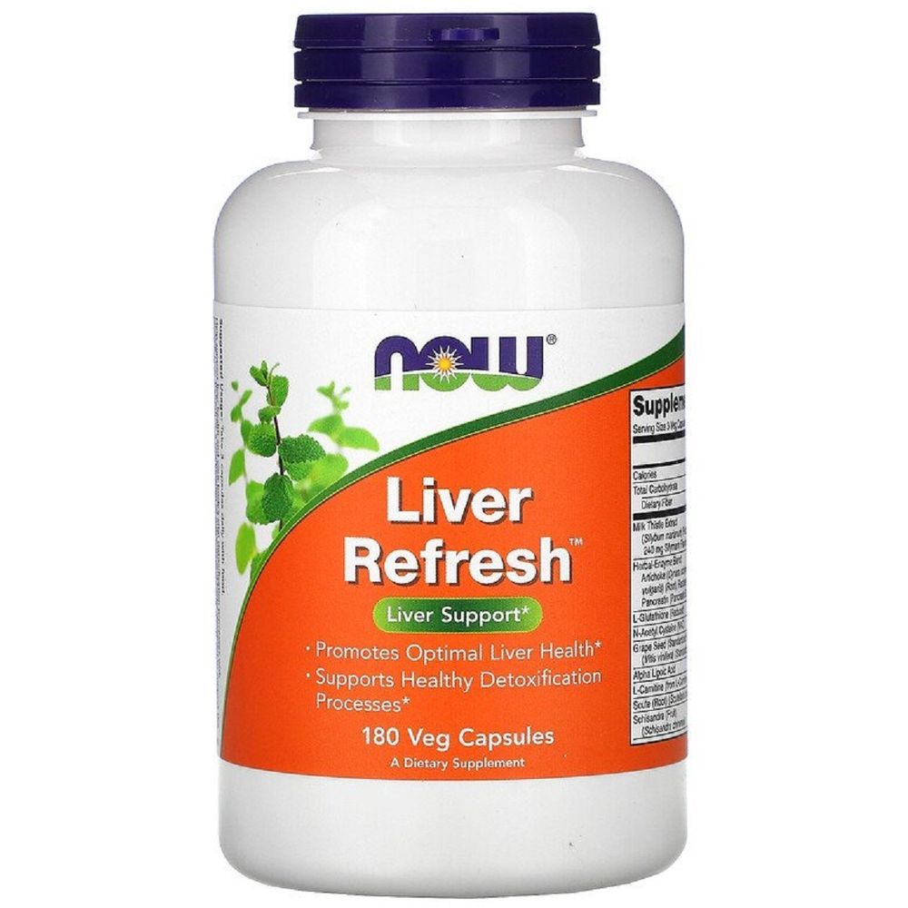 Витамины для обновления печени Now Foods Liver Refresh 180 вегетарианских капсул - фото 1