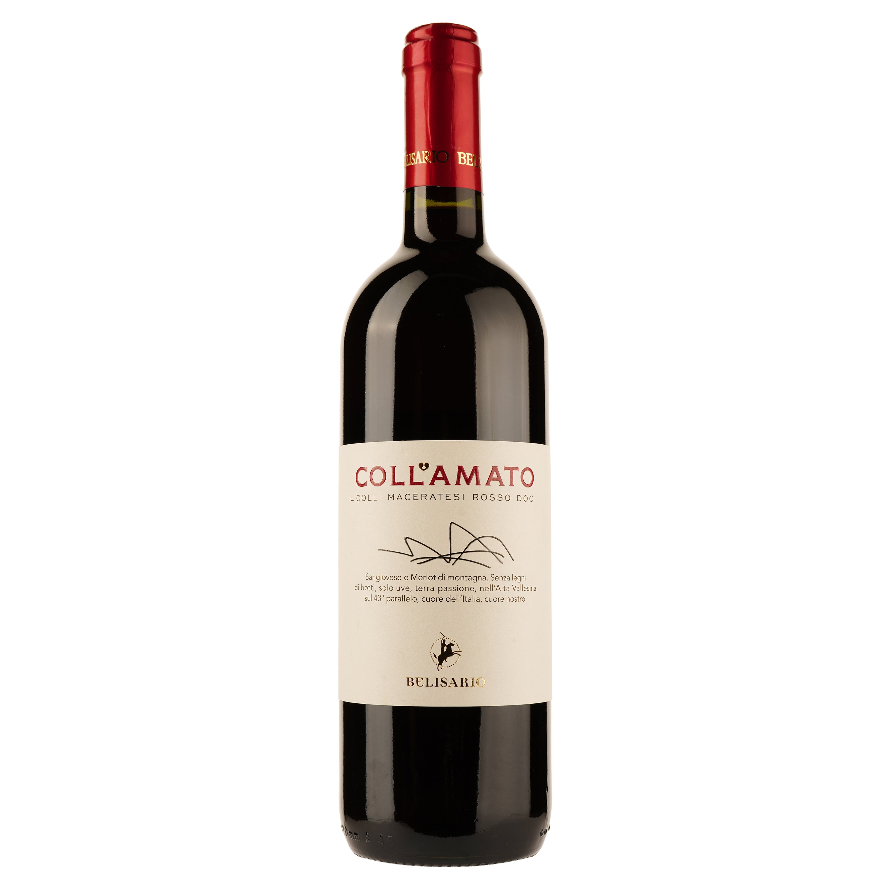 Вино Belisario Colli Maceratesi Rosso DOC Collamato, червоне, сухе, 0,75 л - фото 1