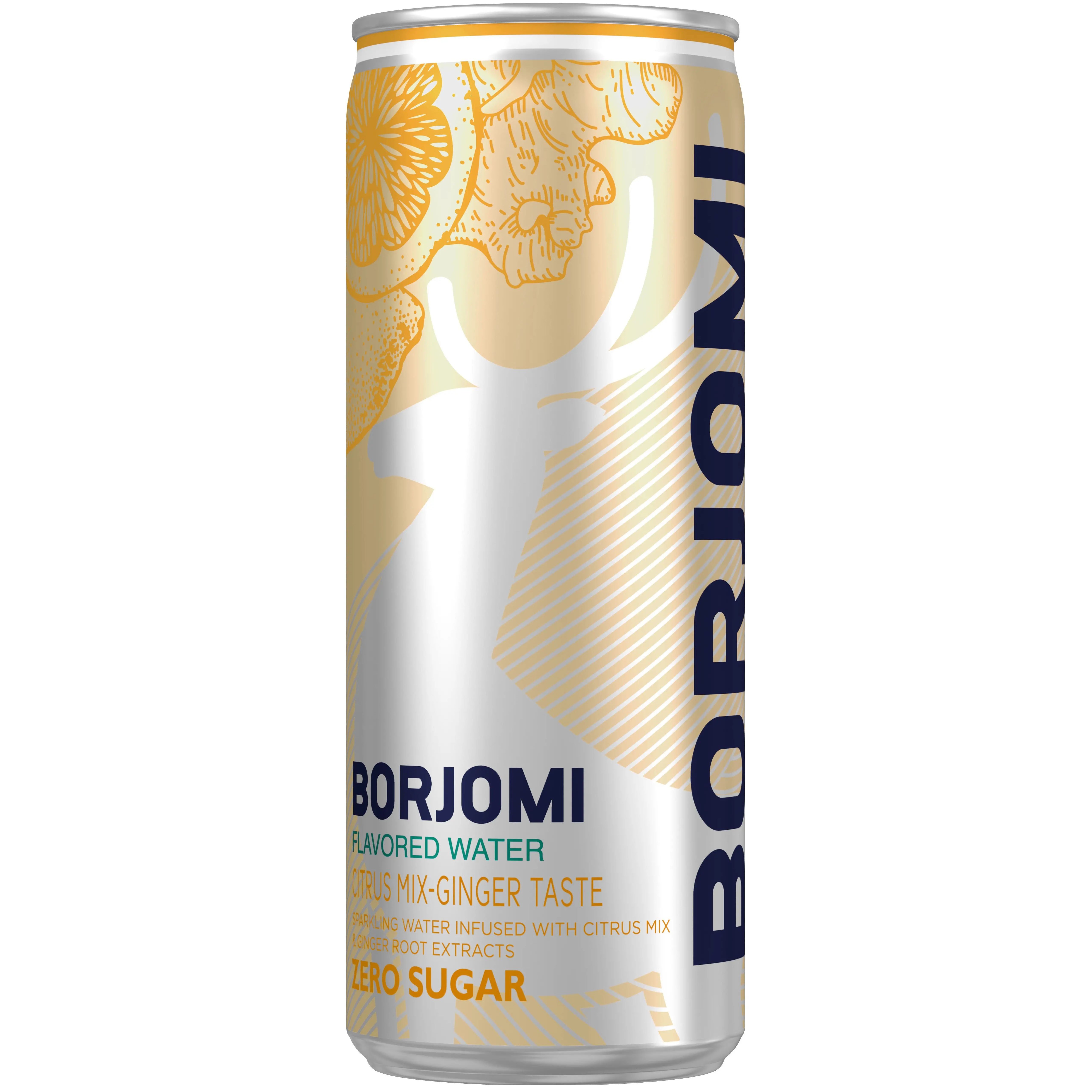 Напій безалкогольний сильногазований Borjomi Flavored water Цитрус-імбир з/б 0.33 л - фото 1