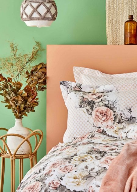 Набор постельное белье с покрывалом Karaca Home Elsa somon 2020-1, евро, персиковый, 5 предметов (svt-2000022231190) - фото 2