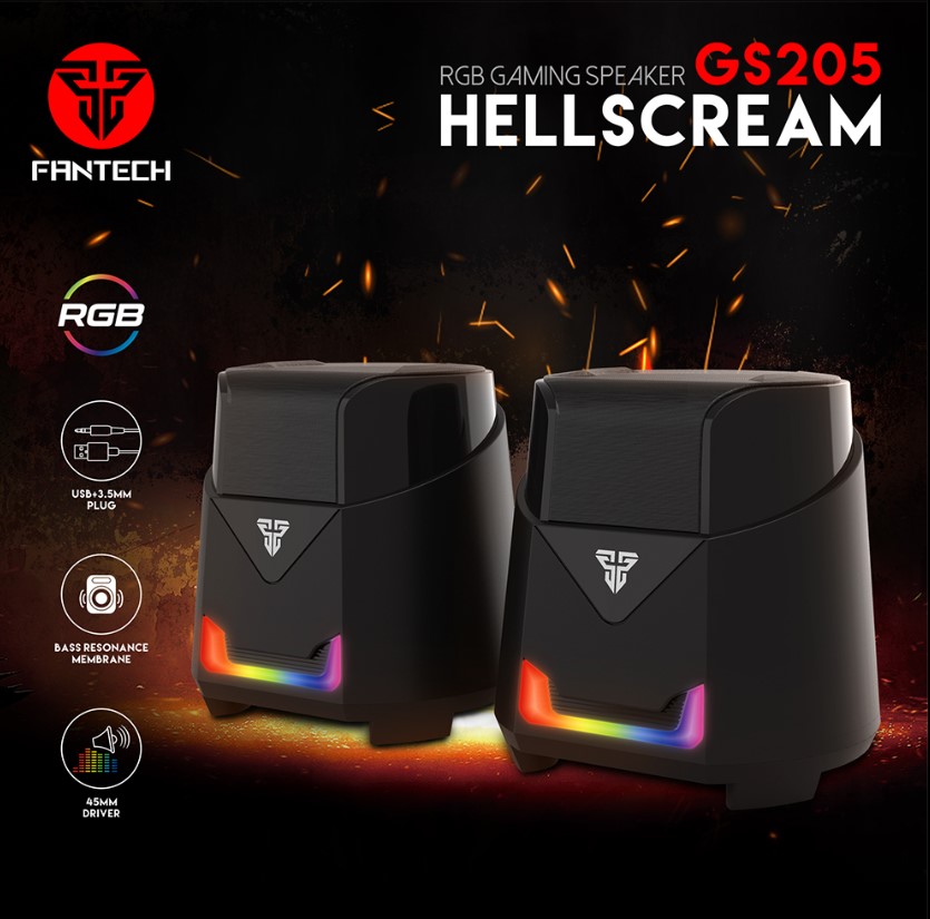 Комп'ютерні колонки Fantech GS 205 HELLSCREAM Black - фото 2