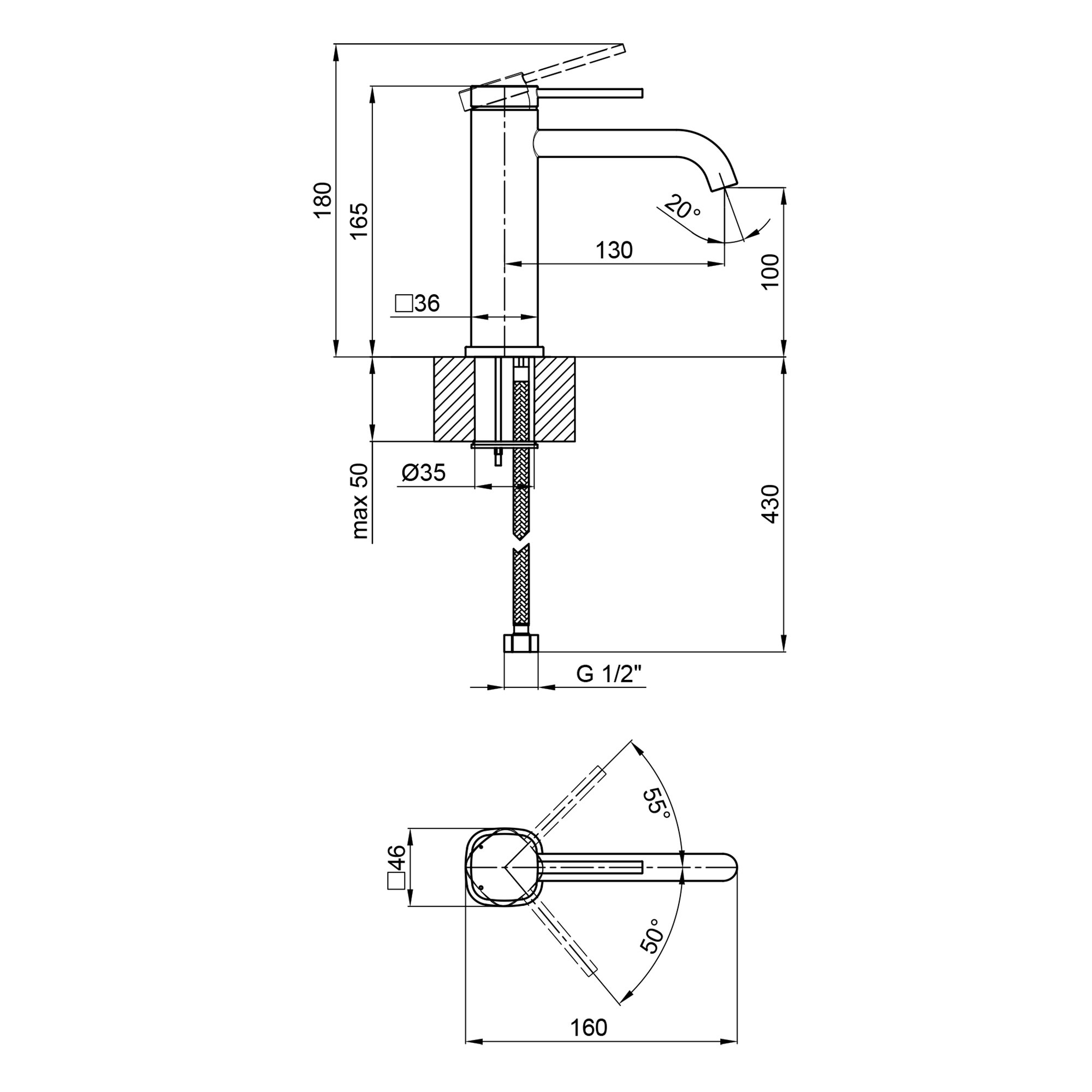 Смеситель для раковины Qtap Robin 1060102C (QTROB1060102C). - фото 2