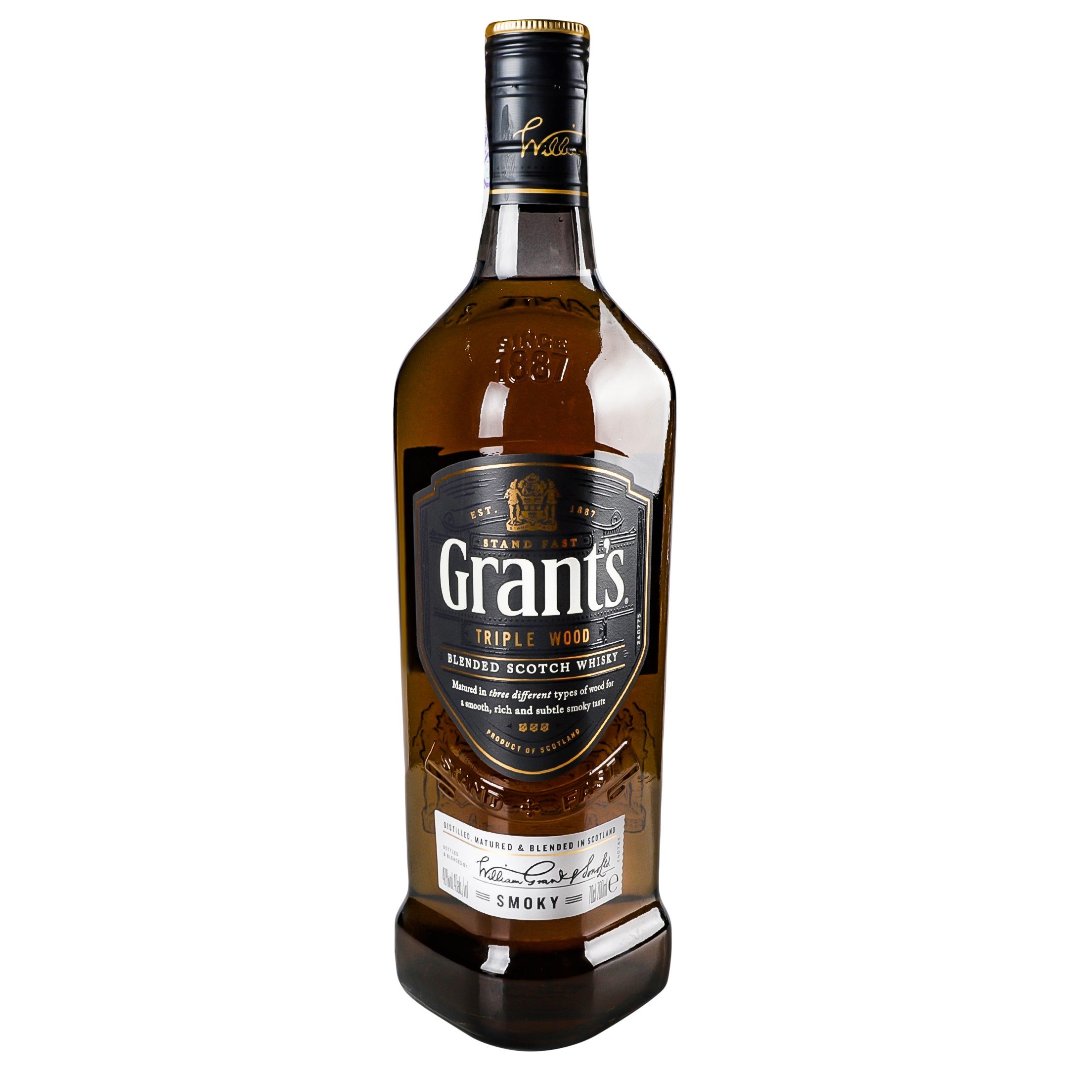 Виски Grant`s Triple wood Smoky Blend 40% 0.7 л - фото 1