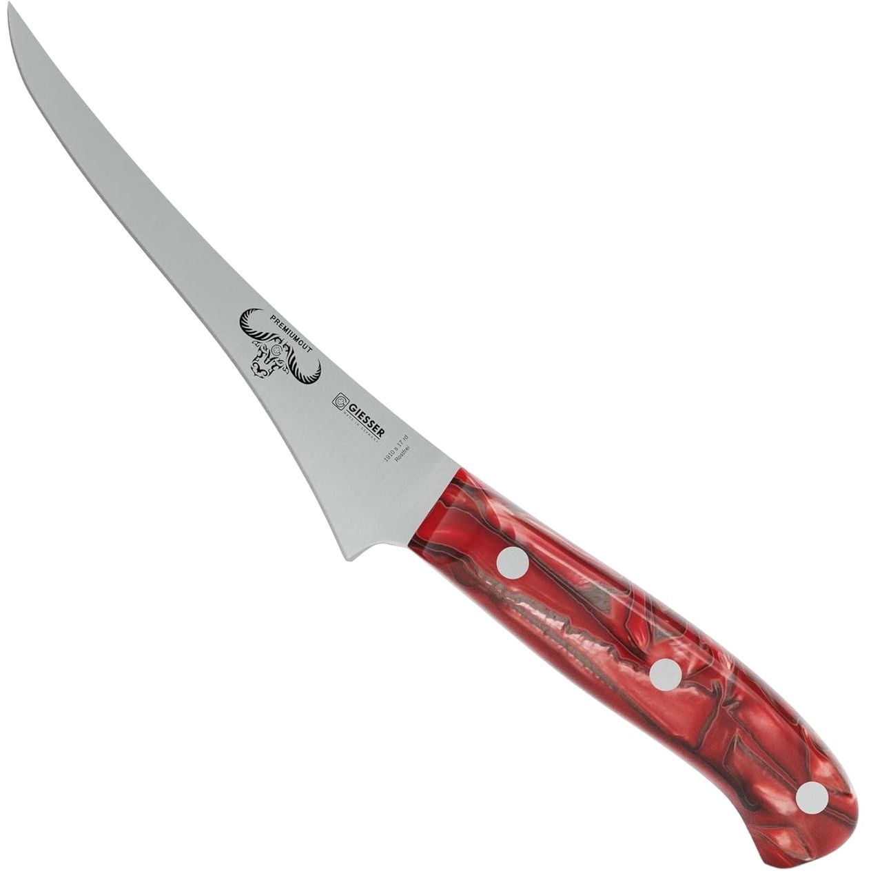 Кухонный нож филейный Giesser 170 мм Красный 000291521 - фото 1