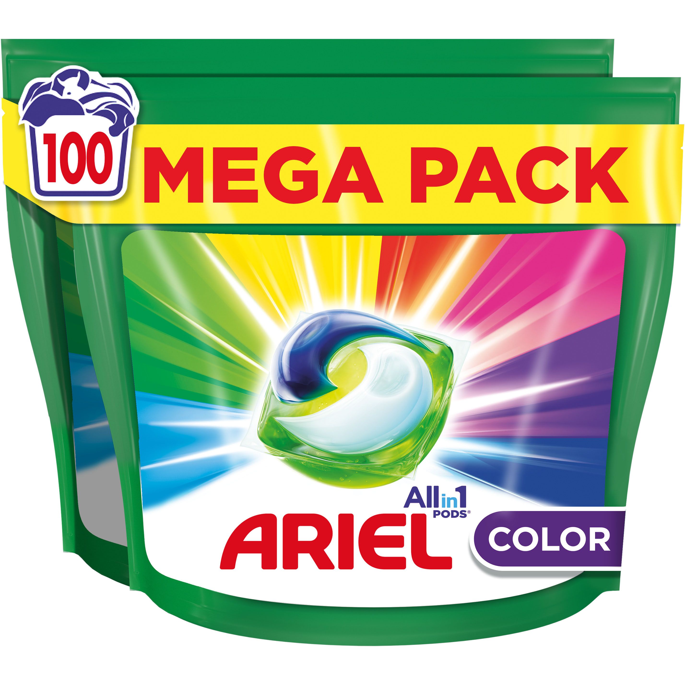 Капсулы для стирки Ariel Pods All in 1 Color 100 шт. - фото 1