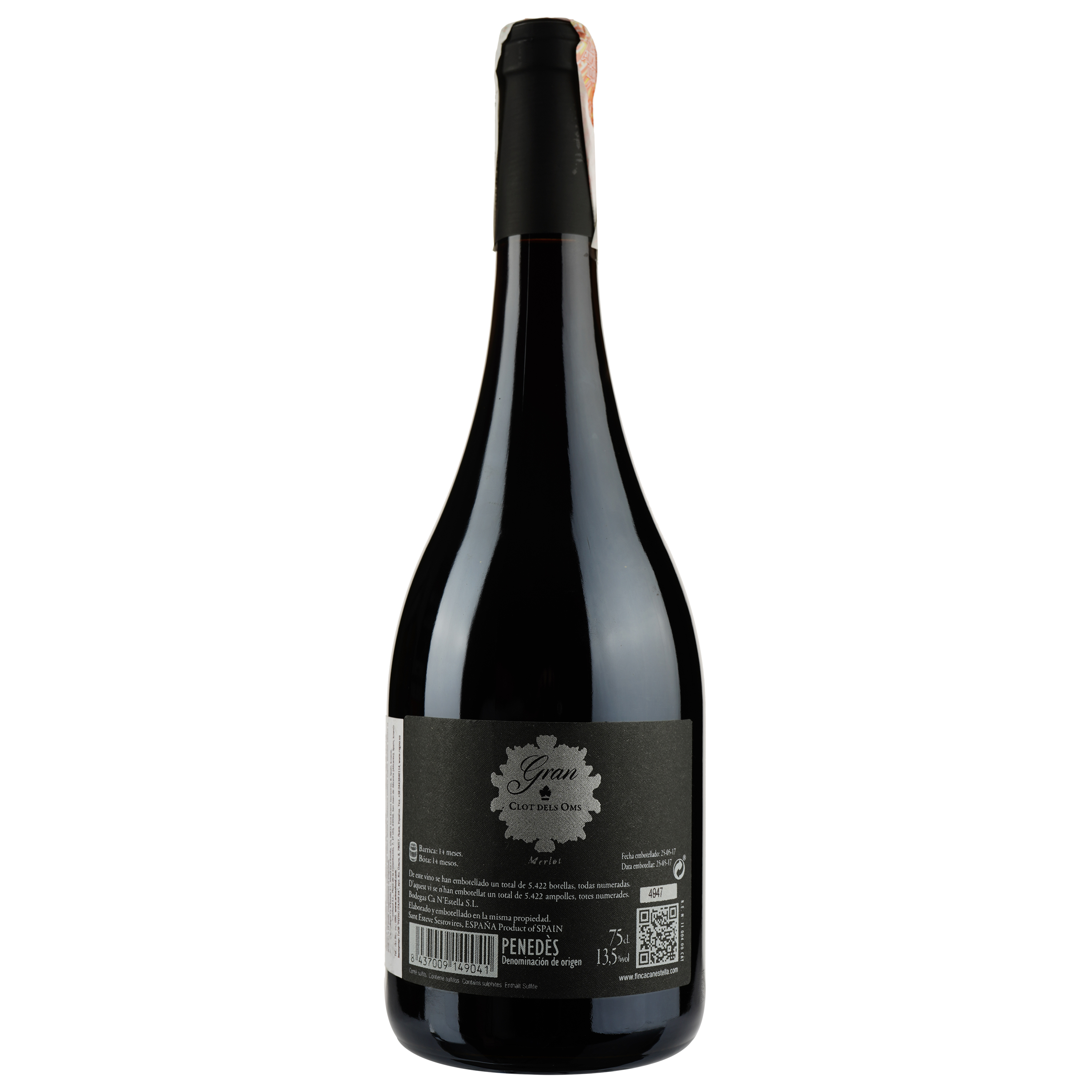 Вино Finca Ca N'estella Gran Clot Dels Oms tinto, 13,5%, 0,75 л (ALR15699) - фото 2