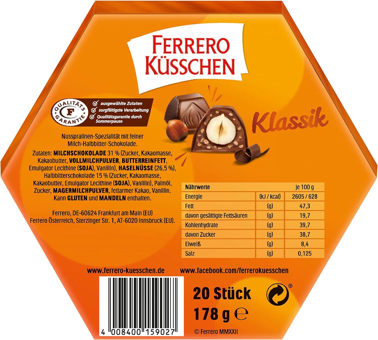 Цукерки Ferrero Kusschen Klassik 178 г - фото 3