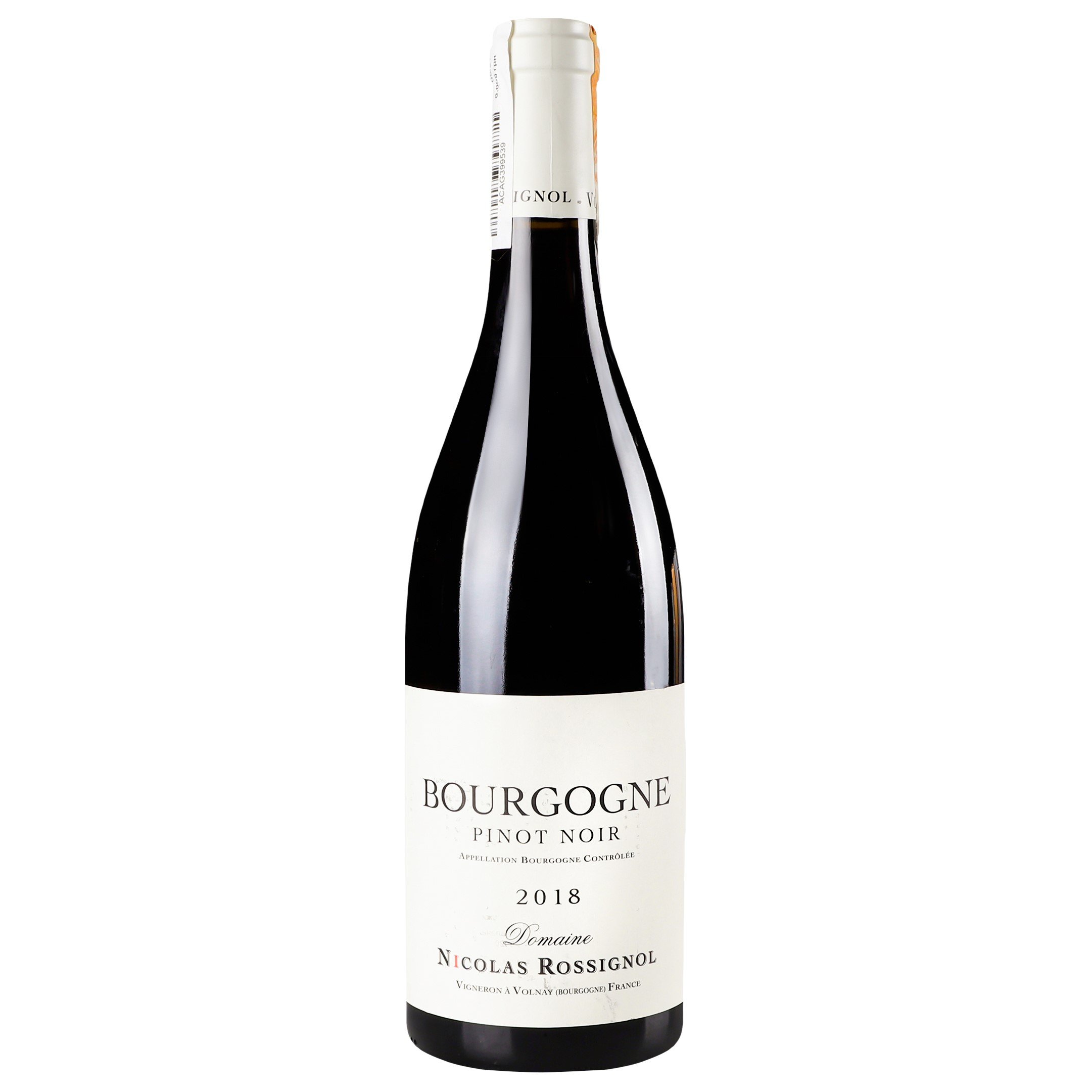 Вино Nicolas Rossignol Bourgogne Pinot Noir 2018 AOC, 14,1%, 0,75 л (870695) - фото 1