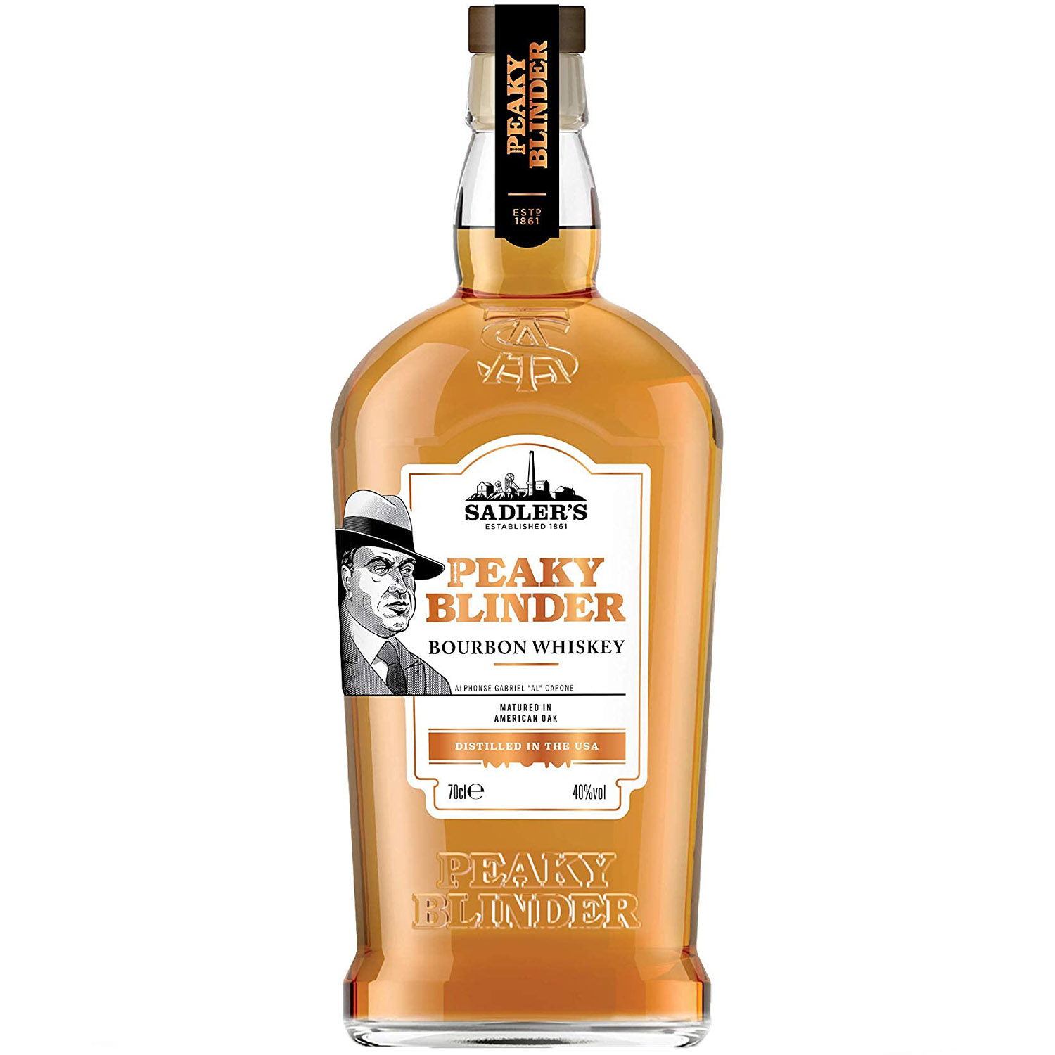 Віскі Sandler's Peaky Blinder Bourbon Indiana 40% 0.7 л - фото 1