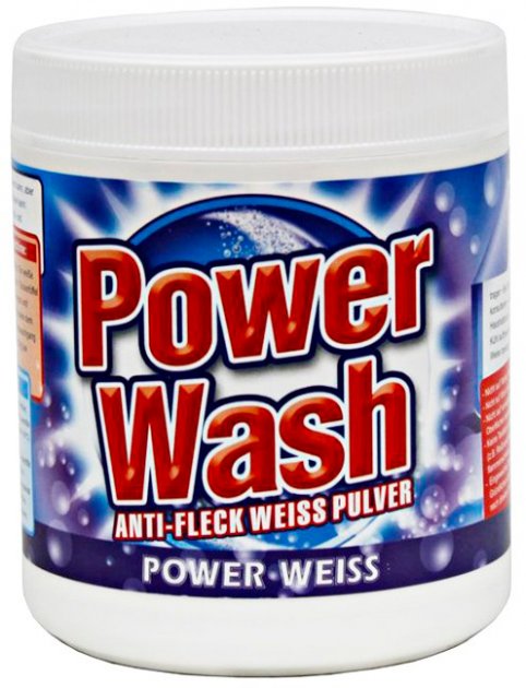 Порошок для удаления пятен Power Wash Anti-Fleck Weiss Pulver, для белых вещей, 600 г - фото 1