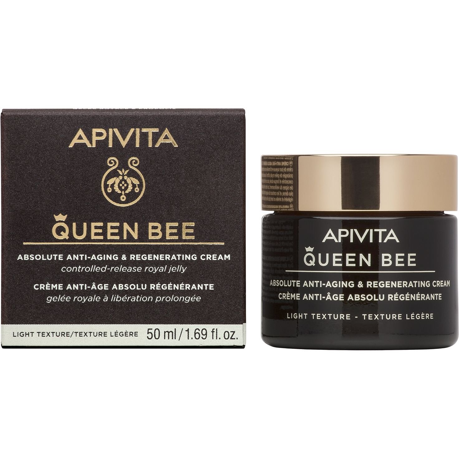 Крем легкої текстури Apivita Queen Bee для комплексної антивікової та регенеруючої дії, 50 мл - фото 1