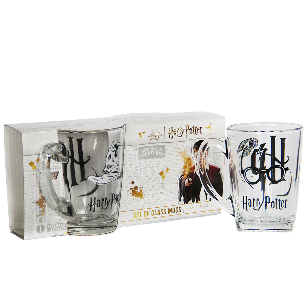 Набір скляних чашок Warner Bros Капучино Harry Potter 2 шт. (83605454) - фото 1