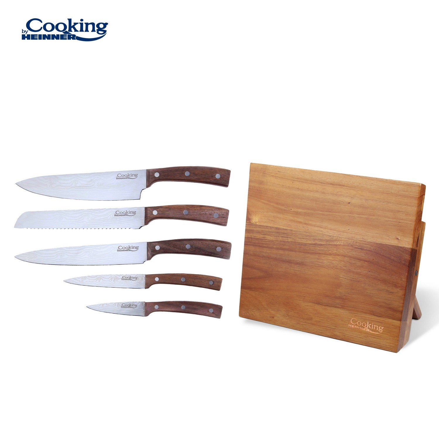 Набор кухонных ножей Heinner Damascus Style с фиксированным лезвием, 6 предметов (HR-EVI-6DSC) - фото 3