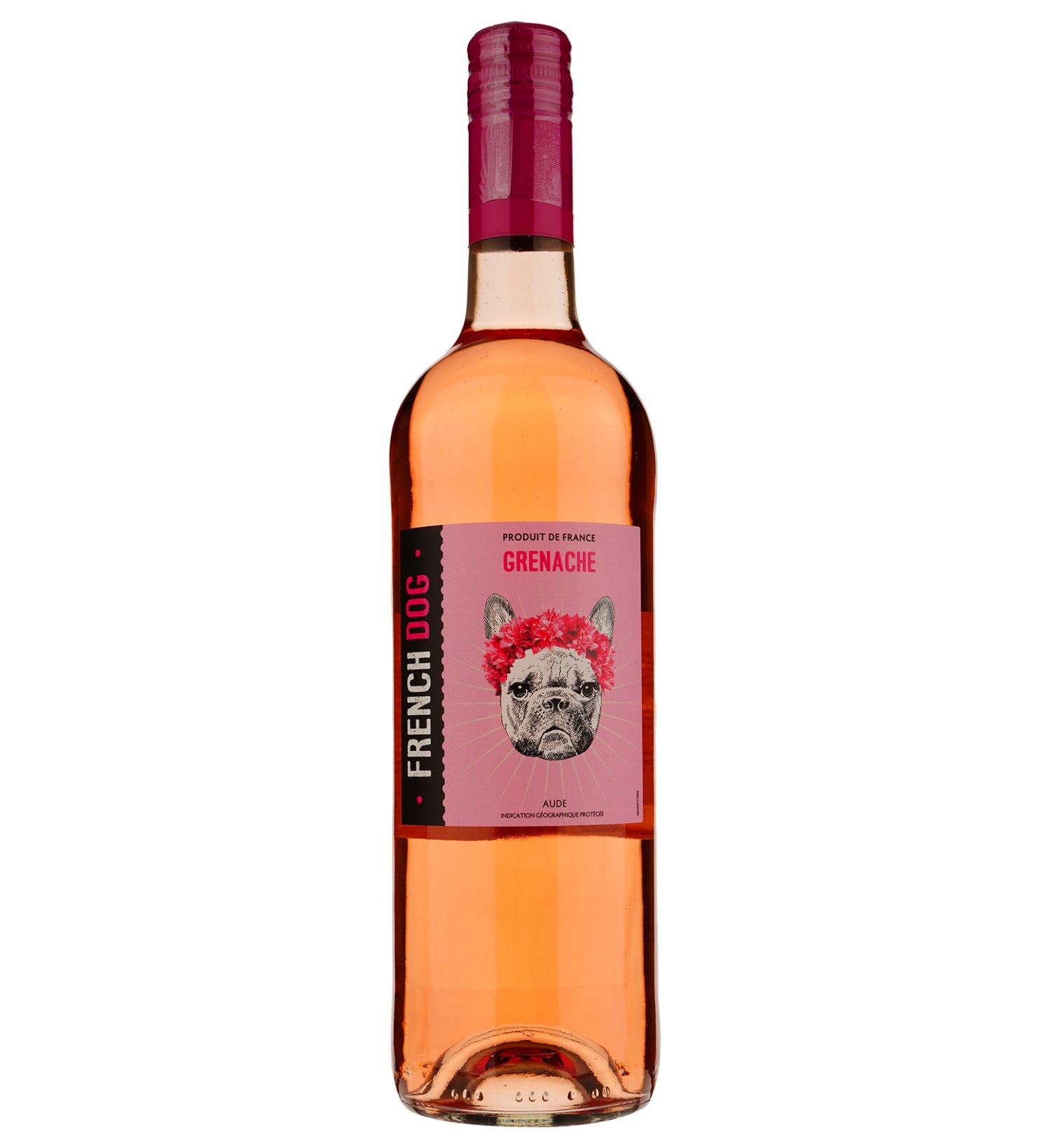 Вино French Dog Igp Aude, розовое, сухое, 0,75 л (917856) - фото 1