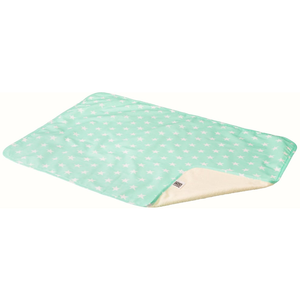 Многоразовая непромокаемая пеленка Эко Пупс Eco Cotton Звезды, 90х65 см, мятный - фото 1